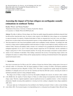 Assessing the impact of Syrian refugees on earthquake casualty