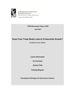 Does Freer Trade Really Lead to Productivity Growth?