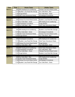 ALCC Soccer Schedule Ages 6-8