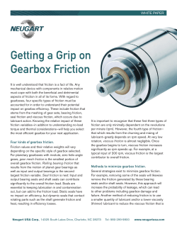 Getting a Grip on Gearbox Friction