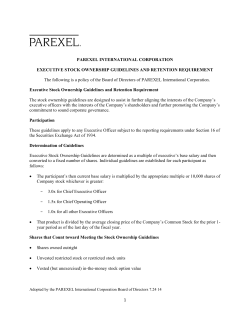 Executive Stock Ownership Guidelines and Retention Requirement