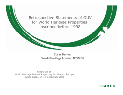 OUV - UNESCO World Heritage Centre