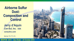 Airborne Sulfur Dust - UniverSUL Consulting