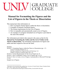 Manual for Formatting the Figures and the List of Figures in the