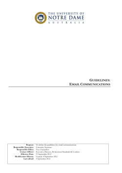 guidelines: email communications