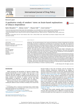 A qualitative study of smokers` views on brain