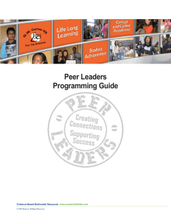 Peer Leaders Programming Guide
