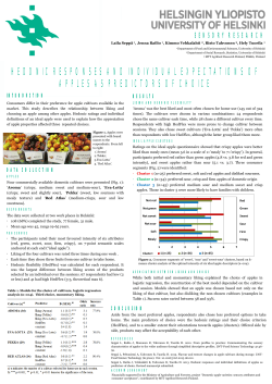 hedonic responses and individual expectations of apples as