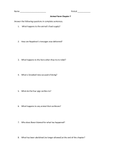 Name Period ______ Animal Farm Chapter 7 Answer the following