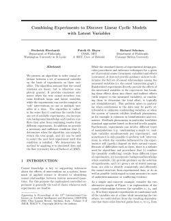 Combining Experiments to Discover Linear Cyclic Models