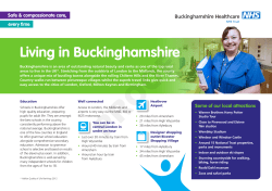 Living in Buckinghamshire - Buckinghamshire Healthcare NHS Trust