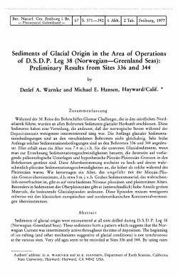 Sediments of Glacial Origin in the Area of Operations of