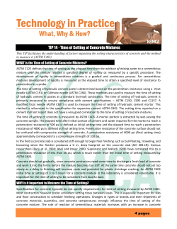 Time of Setting of Concrete Mixtures