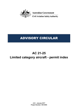 AC 21-25 Limited category aircraft