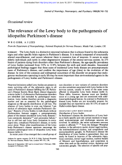 pathogenesis of idiopathic Parkinson`s disease