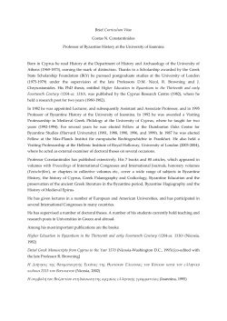 Brief Curriculum Vitae Costas N. Constantinides Professor of