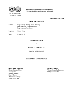 judgement and sentence