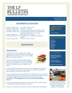 The LP Bulletin # 09 - The Learning Project