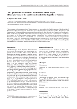 An Updated and Annotated List of Marine Brown Algae