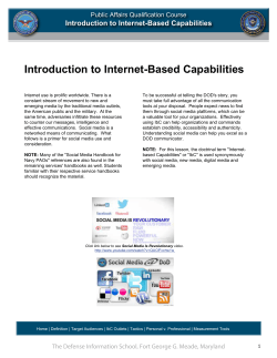 Introduction to Internet-Based Capabilities