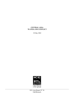 central asia: water and conflict