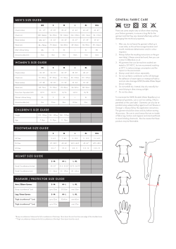 General Fabric care Men`s size Guide WoMen`s size Guide