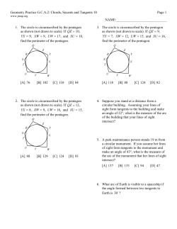 Geometry Practice GCA2: Chords, Secants and Tangents 10