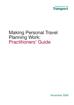 Making Personal Travel Planning Work: Practitioners` Guide