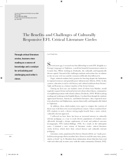 The Benefits and Challenges of Culturally &ndash; Lori Fredricks