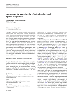 A measure for assessing the effects of audiovisual speech integration
