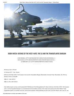 BOOK WATCH: DEFENSE OF THE WEST: NATO, THE EU AND