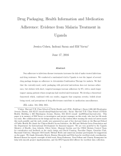 Drug Packaging, Health Information and Medication Adherence