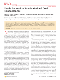 Drude Relaxation Rate in Grained Gold Nanoantennas