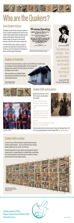 Quaker History - Religious Society of Friends