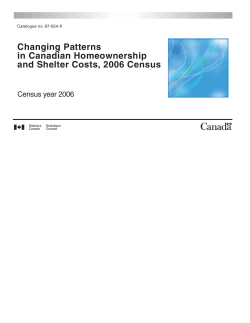 Changing Patterns in Canadian Homeownership