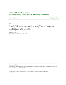 Post 9/11 Veterans: Welcoming Them Home as Colleagues and