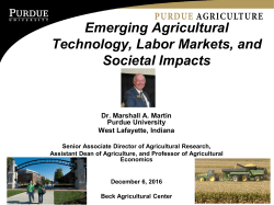Emerging Agricultural Technology, Labor Markets, and Societal
