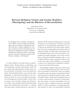 Between Religious Visions and Secular Realities