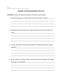 Taxation with Representation Post-Test