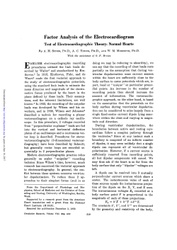 Factor Analysis of the Electrocardiogram
