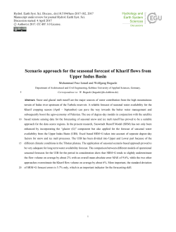 Scenario approach for the seasonal forecast of Kharif flows from
