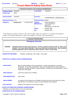 Isobutane MSDS E-4613 2016