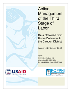 Active Management of the Third Stage of Labor: Data
