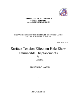 Surface Tension Effect on HeleShaw Immiscible Displacements