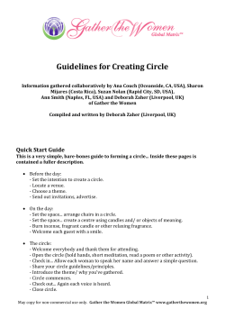 Guidelines for Creating Circle