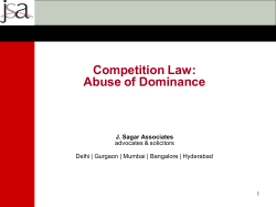 Competition Law: Abuse of Dominance
