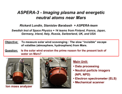 ASPERA-3 - Imaging plasma and energetic neutral atoms near Mars