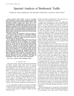 Spectral Analysis of Bottleneck Traffic