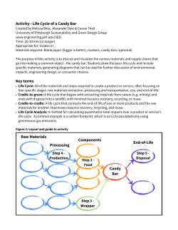 Candy Bar Life-Cycle Activity - Engineers for a Sustainable World