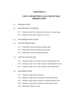 chapter vi cost and return analysis of egg production